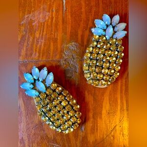 Vintage Pineapple Rhinestones Appliqués Shoes Bags Clothes Embellishment Jewelry